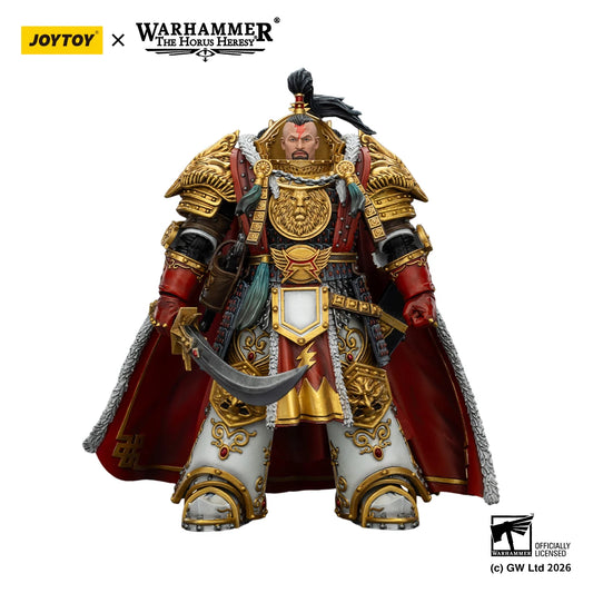 Action figure Warhammer White Scars Jaghatai Khan Primarch della Vª Legione, figura da collezione in pose dinamica