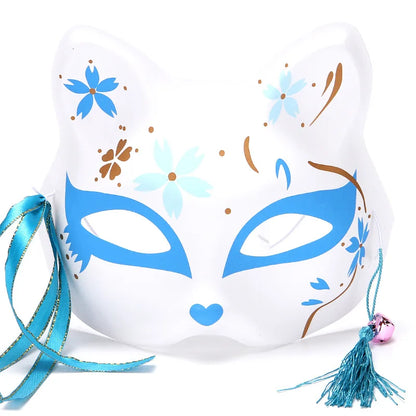 Maschera leggera da cosplay con faccia di volpe, accessorio per Halloween, copertura per viso e costume animalier, in stile Otaku Family.