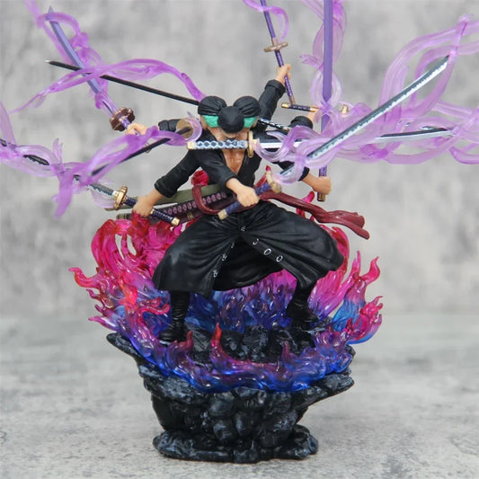 Figura d'azione One Piece Asura Roronoa Zoro, personaggio con spade, dettagliata e dinamica, marca Otaku Family Store Online