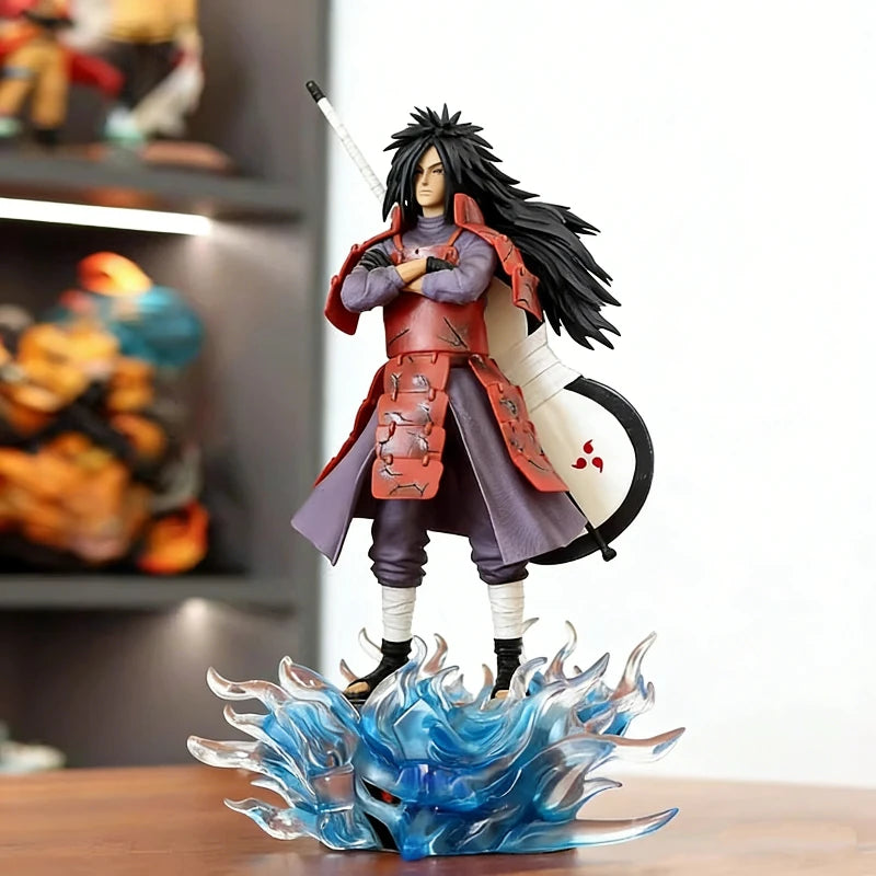 Figura d'azione Naruto Uchiha Madara GK CW Gatekeeper, statua in PVC luminosa, ornamento da scrivania, regalo per appassionati anime.