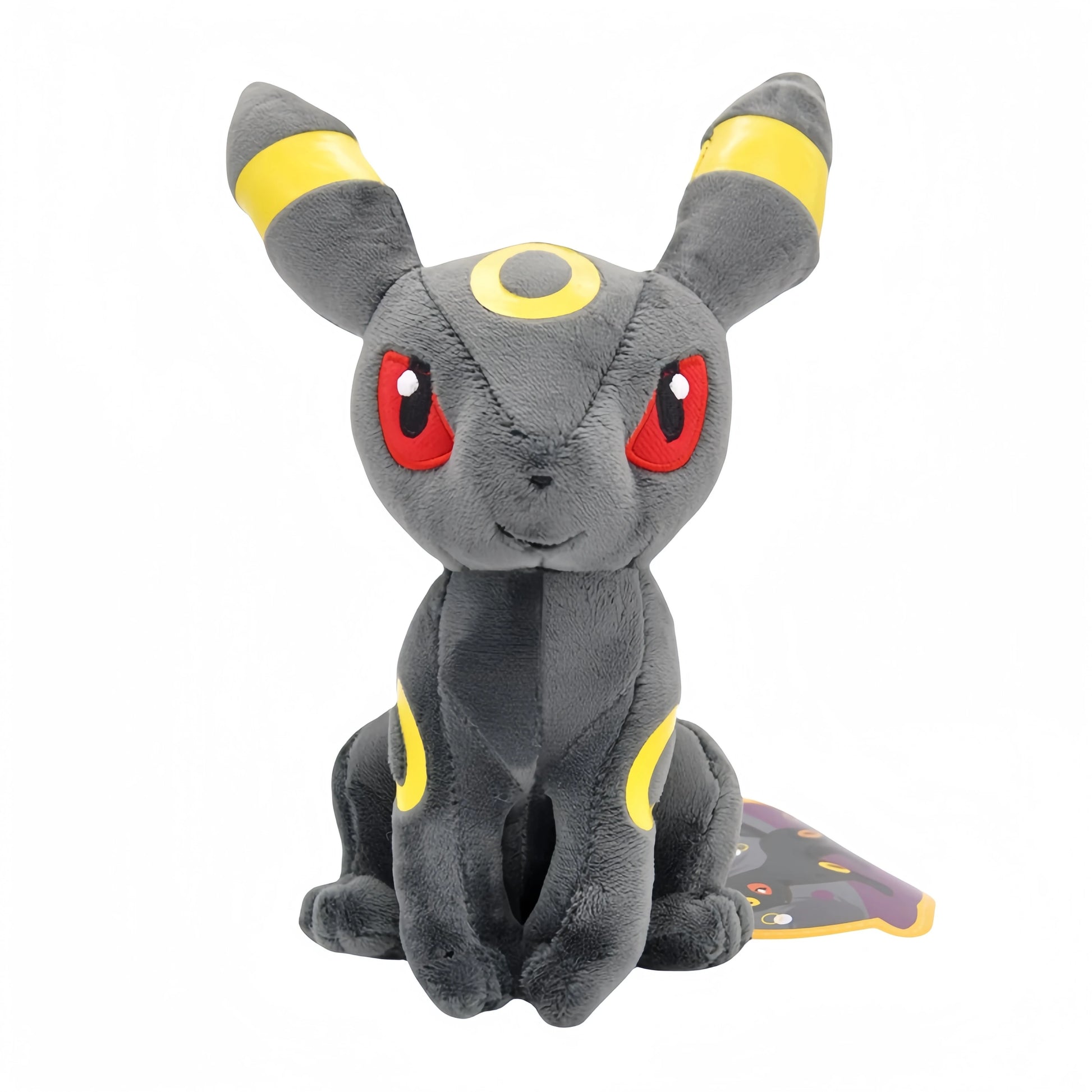 Set completo di peluche Pokémon Eevee e famiglia, include Sylveon, Umbreon, Vaporeon, Flareon e Pikachu, morbidi e colorati.