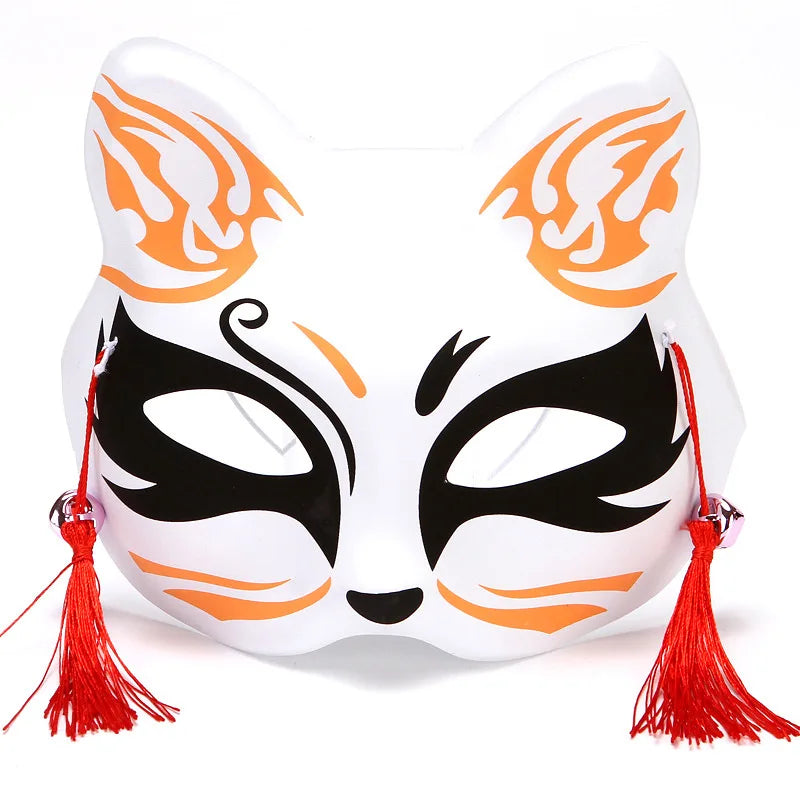 Maschera leggera da cosplay con volto di volpe in tessuto, accessorio per Halloween e costumi di animali, di Otaku Family Store Online
