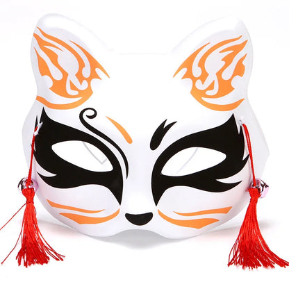 Maschera leggera da cosplay con volto di volpe in tessuto, accessorio per Halloween e costumi di animali, di Otaku Family Store Online