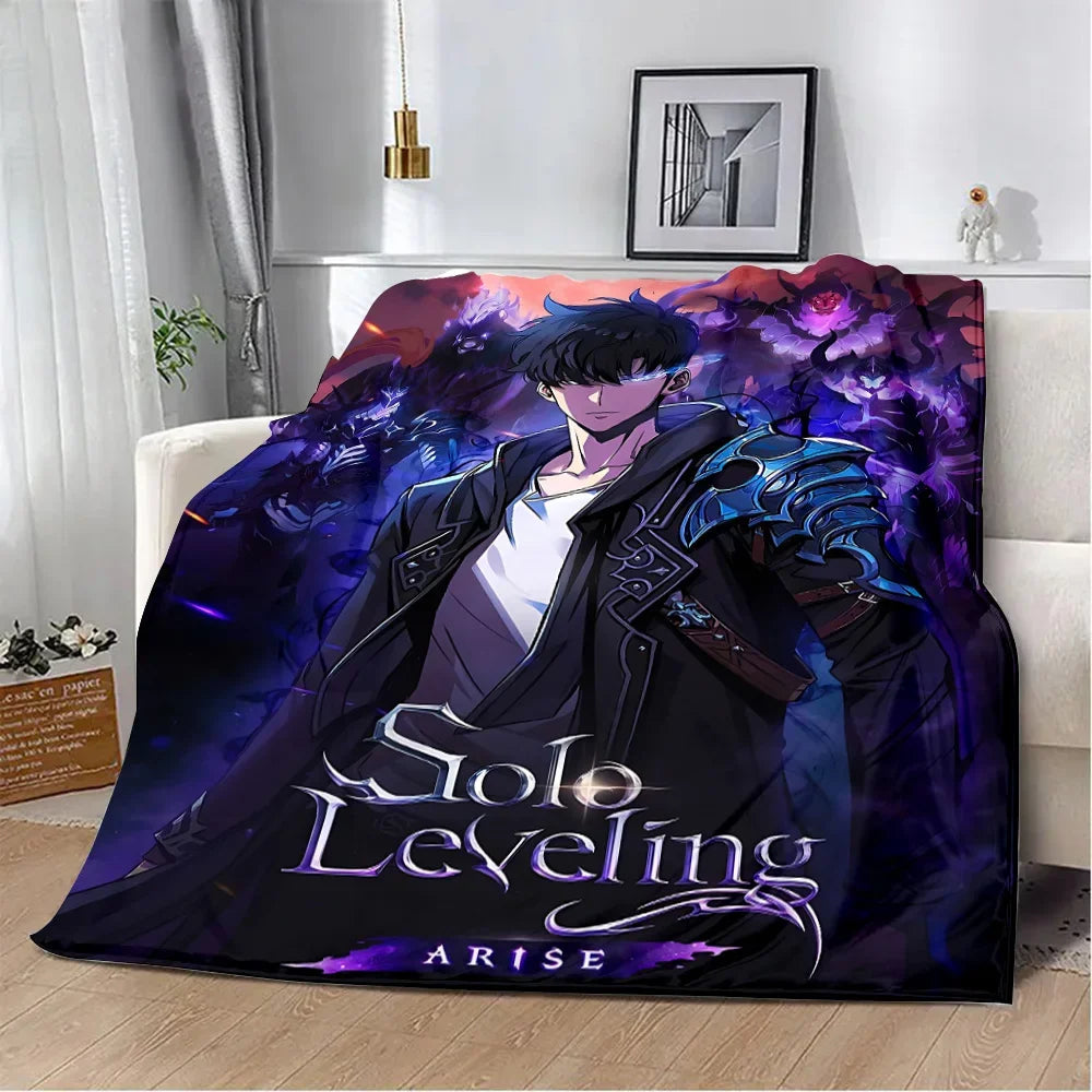 Lenzuola Solo Leveling con stampa 3D di mani viola, in flanella calda e avvolgente, gadget Otaku Family Store Online