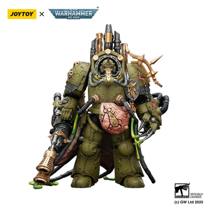Figura d'azione Warhammer 40K Abaddon the Despoiler e Death Guard, set di 3 pezzi con armatura Primus pesante, marchio Otaku Family.