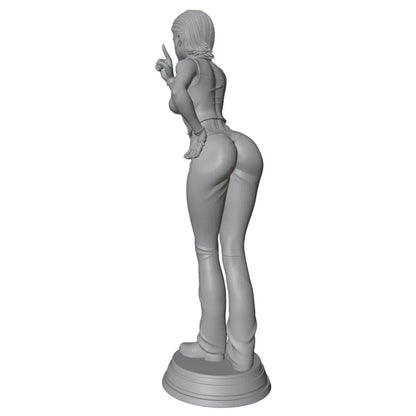 Statua in resina di una ragazza che gioca a nascondino, altezza 75mm, modello miniatura fatto a mano, non dipinto, per giochi di ruolo e collezioni