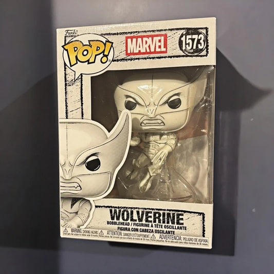 Funko POP Marvel con schizzi disegnati a mano di Scarlet Witch, Iron Man, Spider-Man e Wolverine, in stile collezione Otaku Family Store