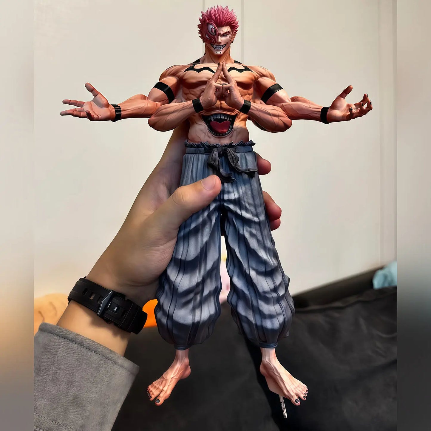 Statua anime Jujutsu Kaisen Ryomen Sukuna forma iniziale, figura da collezione di 30cm, spirito maledetto in posa dettagliata