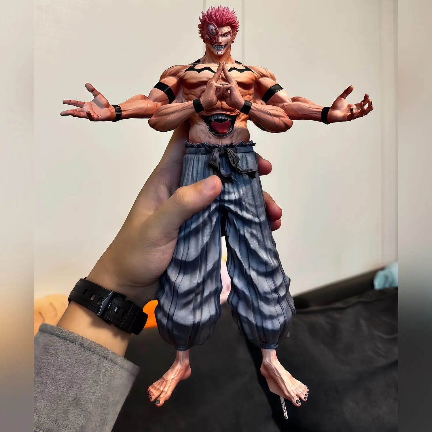 Statua anime Jujutsu Kaisen Ryomen Sukuna forma iniziale, figura da collezione di 30cm, spirito maledetto in posa dettagliata