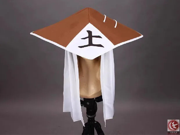 Cappello da Kage cosplay ninja nero con simbolo del potere, accessorio cosplay Otaku Family Store Online, dettagli realistici e autentici