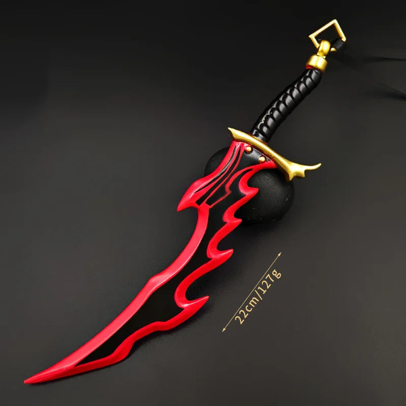 Portachiavi gadget Spada "Knight Killer" di Solo Leveling, dettagliata riproduzione in metallo, ideale per collezionisti anime e manga