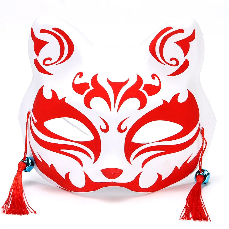 Maschera leggera di volpe per cosplay, copricapo animale con dettagli realistici, ideale per feste di Halloween e costumi.