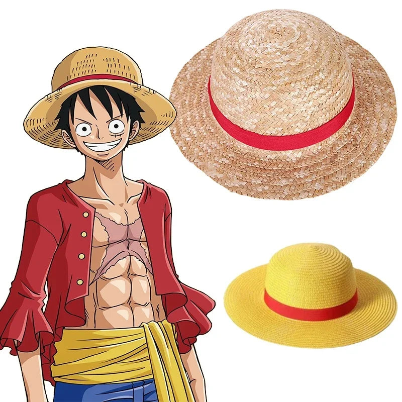 Cappello cosplay di Straw Hat di One Piece di Otaku Family, cappello di Luffy, accessori per ruolo e scena, unisex e protettivo dal sole