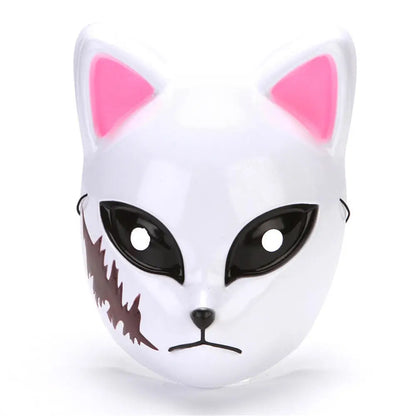 Maschera leggera da cosplay con volto di volpe, accessorio per costume animale, copertura per Halloween, marca Otaku Family Store.