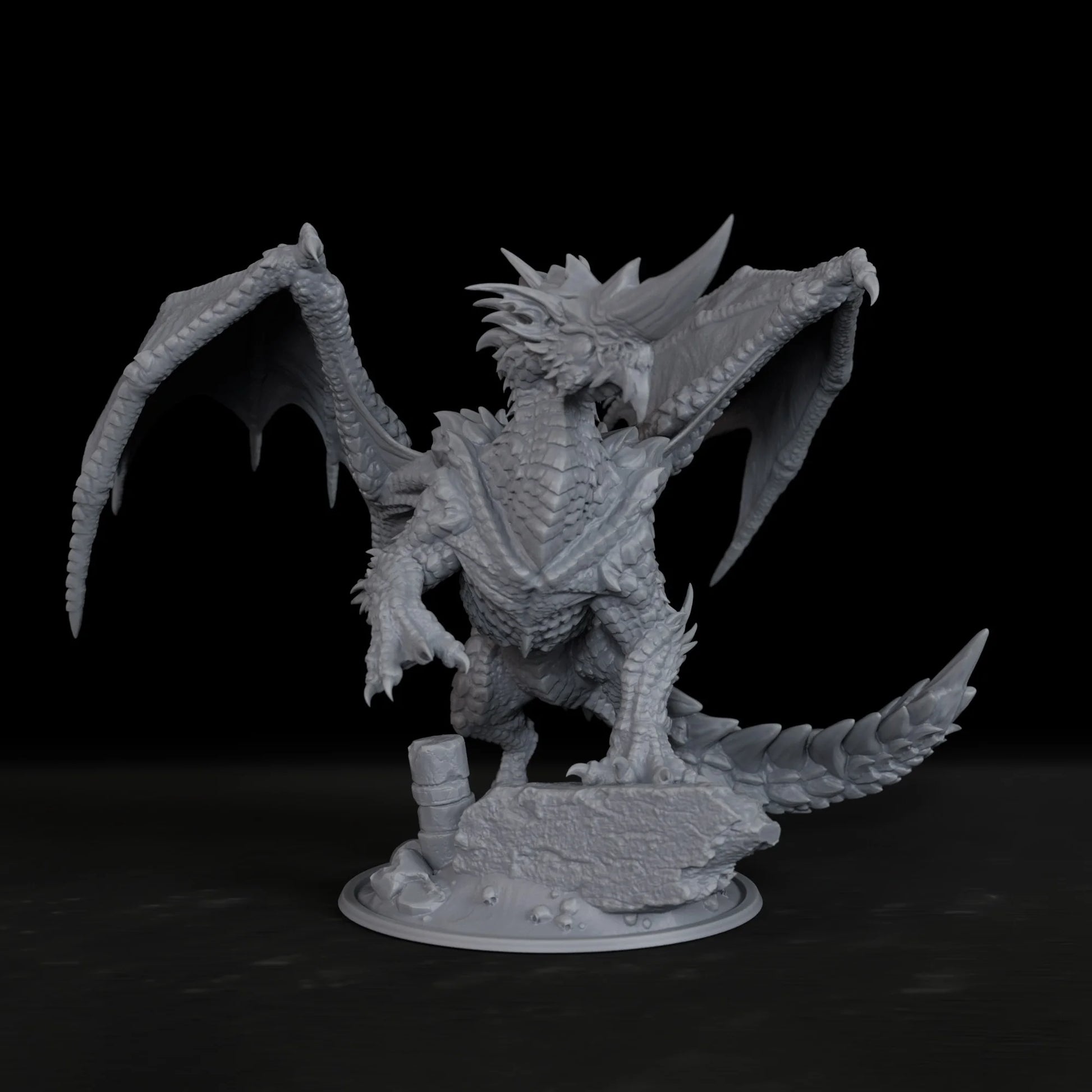 Miniatura di drago blu fantasy RPG di Otaku Family Store, ideale per giochi di ruolo e diorami, dettagliata e colorata.