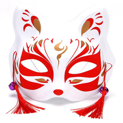 Maschera leggera da cosplay con volto di volpe, copricapo animale, accessorio per Halloween, di Otaku Family Store Online