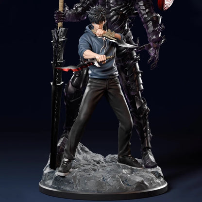 Figura d'azione di Sung Jinwoo, 20 cm, da Solo Leveling, modello da collezione di Shun Mizushino, rappresenta il personaggio principale.