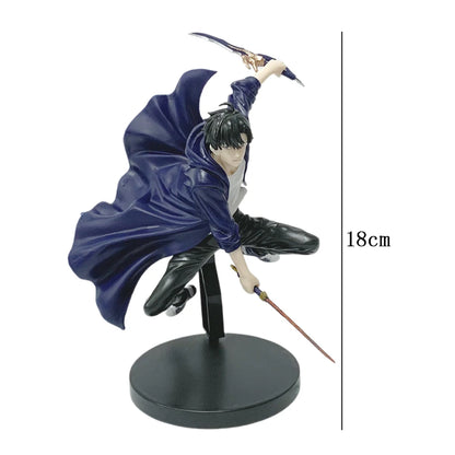 Action figure Sung Jinwoo SOLO LEVELING in PVC, altezza 18cm, con dettagli di alta qualità, da collezione anime Otaku Family Store