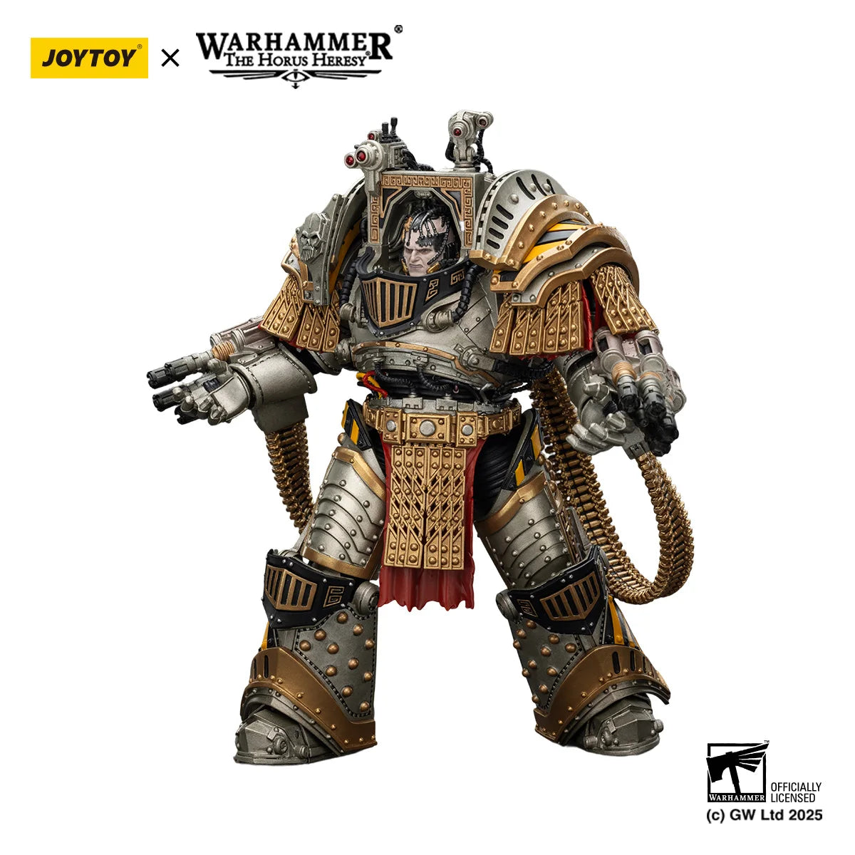 Action figure Warhammer JoyToy Perturabo, Primarch dei Iron Warriors, alta qualità, dettagliata figura da collezione.