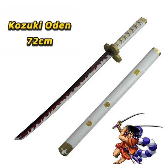 Costume cosplay One Piece con spade da 72 cm, set di spade in plastica con dettagli realistici, perfetto per cosplay e eventi a tema.