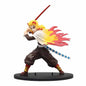 Figura d'azione Demon Slayer anime con Tanjirou, Zenitsu e Kyoujurou, marchio Bandai, dettagli colorati e pose dinamiche