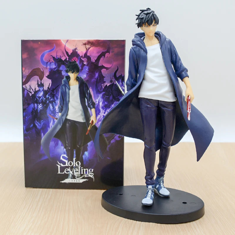Action figure Igris, il Comandante Rosso Sangue, dalla collezione Solo Leveling, con dettagli realistici e colori vivaci.
