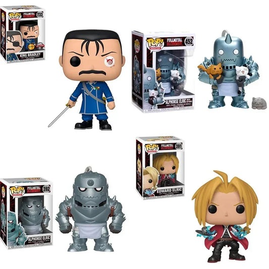 Funko POP di Edward Elric e Alphonse Elric della serie Fullmetal Alchemist, figure in stile collezione Otaku Family Store Online