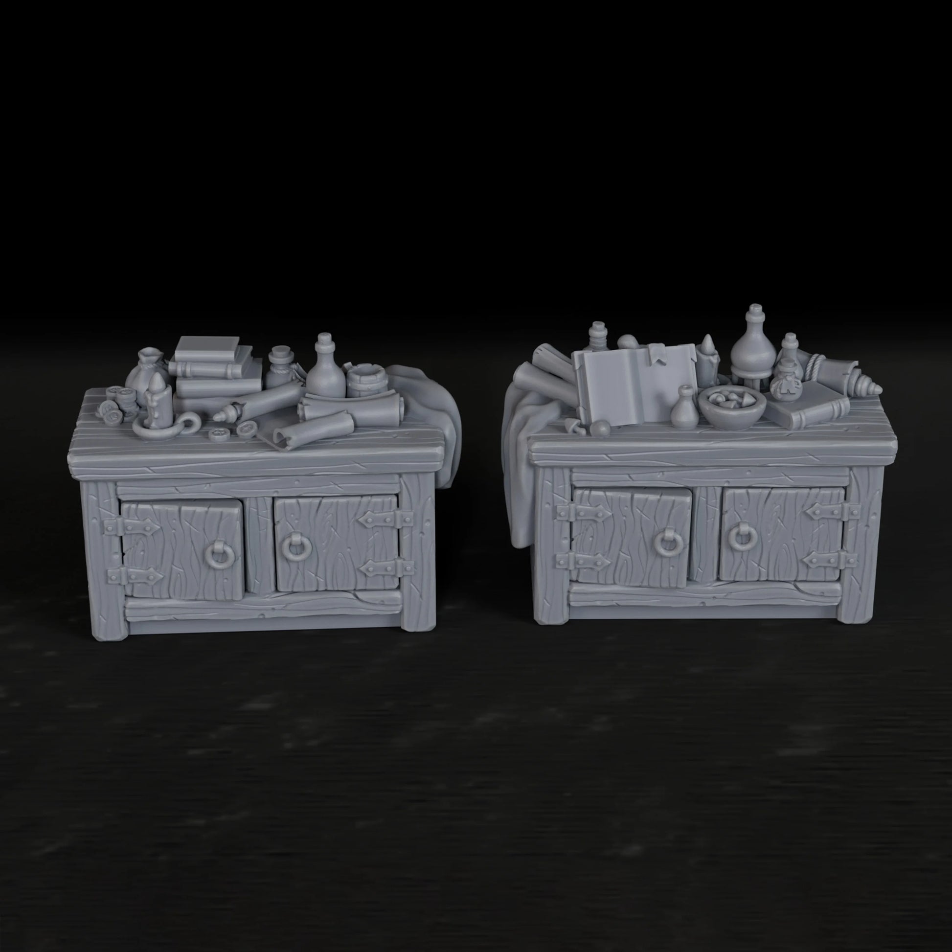 Due armadietti da terrain RPG in miniatura, accessori per gioco di ruolo e ambientazioni da tavolo, marca Otaku Family Store Online