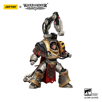 Figura d'azione Warhammer 40K Iron Warriors Warsmith Otaku Family con martello Graviton Crusher, dettagli e armi in plastica colorata