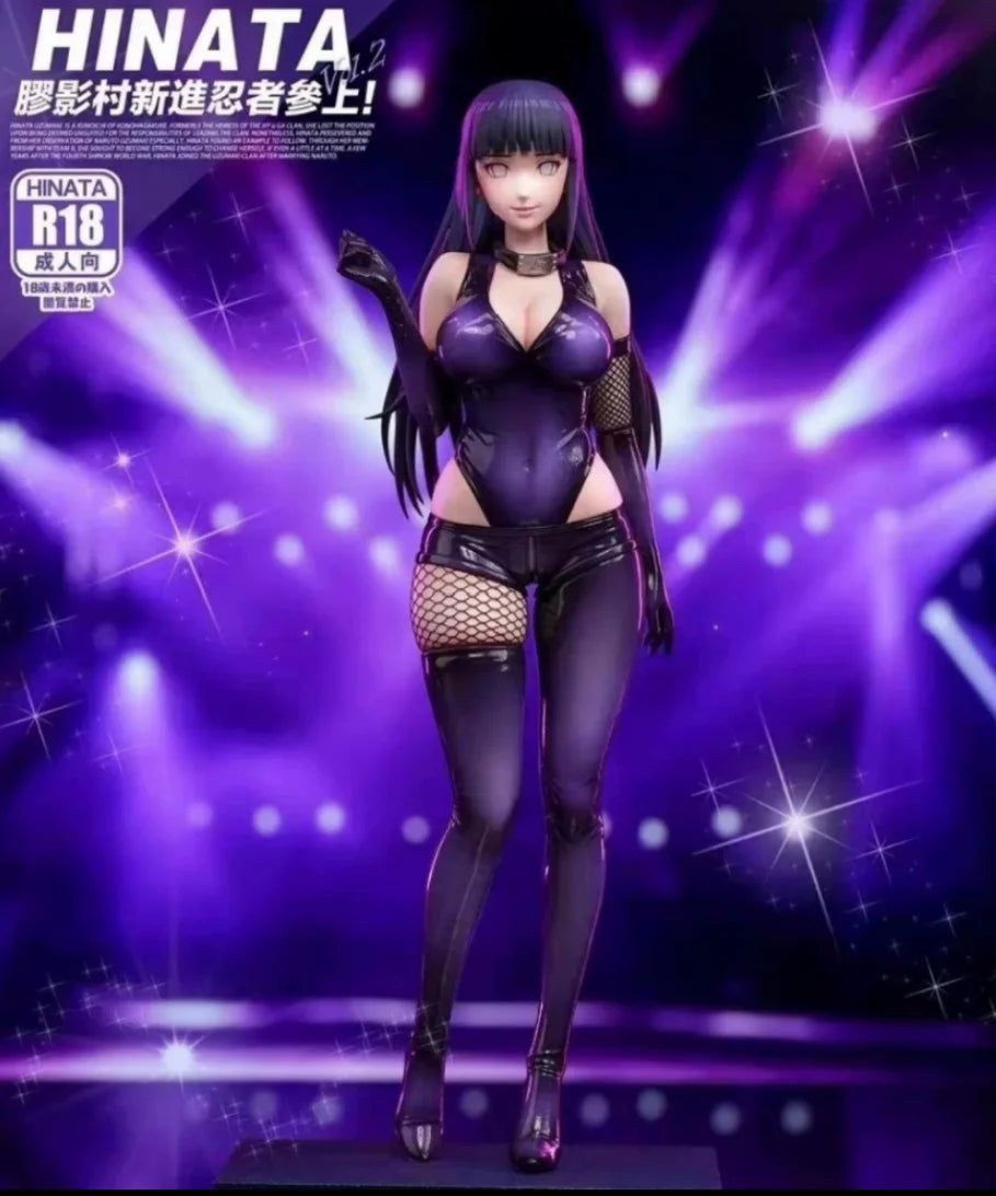 Statua di Hinata Naruto Anime, modello artigianale con doppia testa, decorazione da collezione, figura di alta qualità.