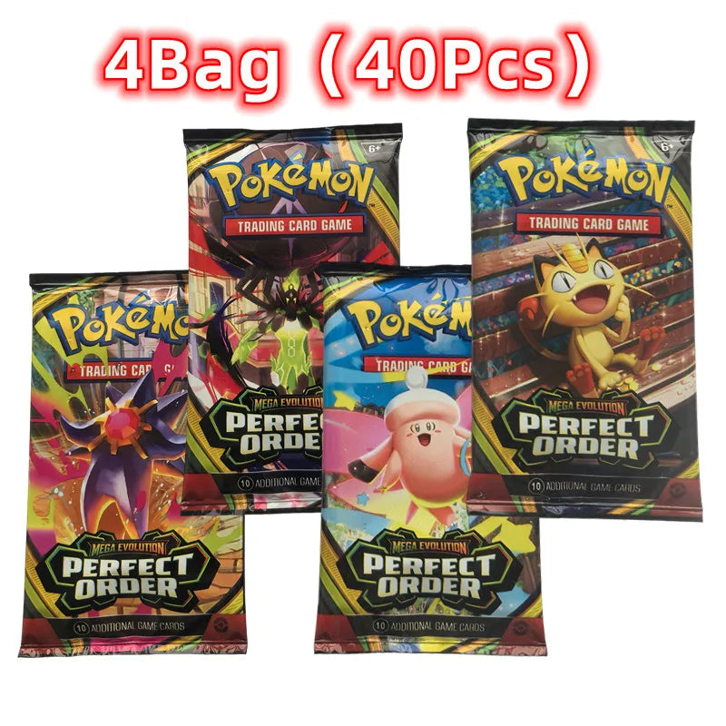 Scatola di carte Pokémon TCG Booster Box Mega Evolution, Phantasmal Flames, Ascended Heroes, 4 box con 36 bustine.