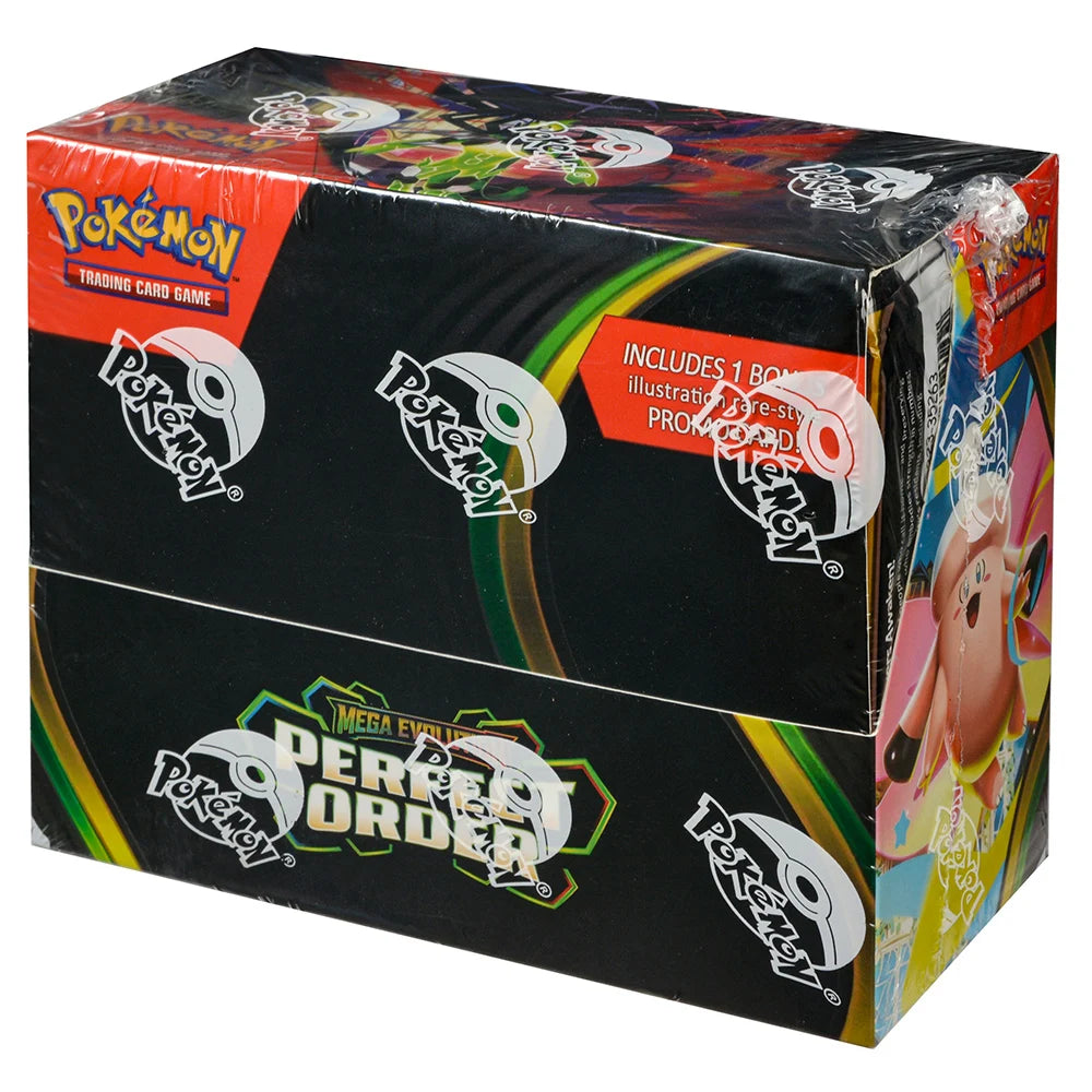 Scatola di carte Pokémon TCG Evolutions con 36 bustine da 10 carte ciascuna, totale 360 carte, distribuite in una scatola.