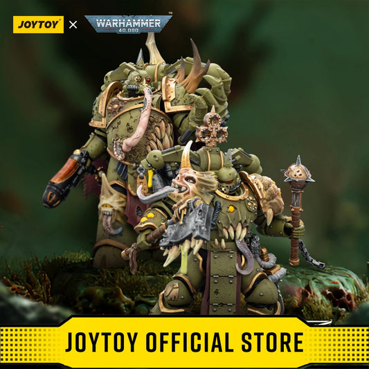 Figura d'azione Warhammer 40K Death Guard Plague Marine Champion, dettagliata e realistica, di Otaku Family Store Online.