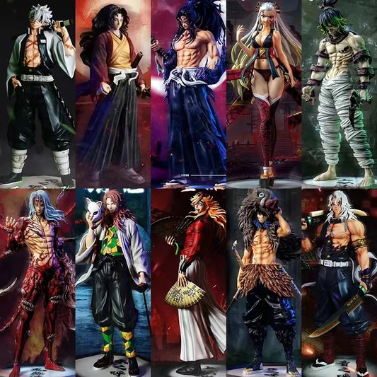Figura d'azione Demon Slayer Kimetsu no Yaiba con personaggi Giyuutarou, Daki, Kokushibo, Yoriichi, Douma e Inosuke, in posa dinamica