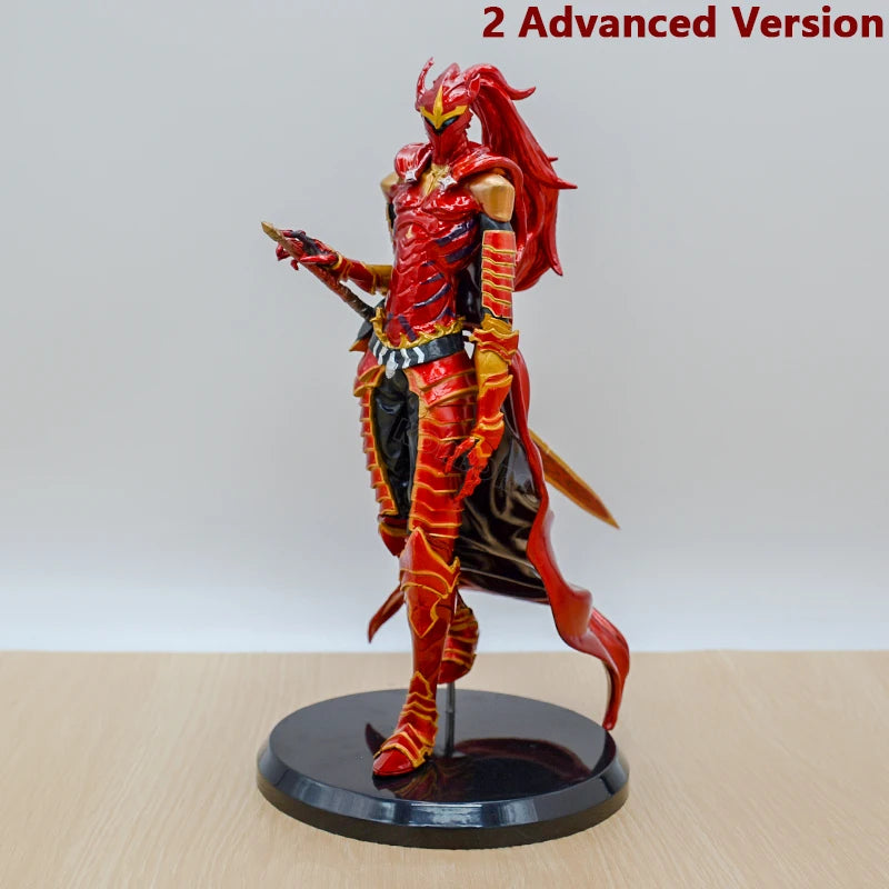 Figura d'azione Igris, il Comandante Rosso Sangue, dalla collezione Solo Leveling, con dettagli realistici e pose dinamiche.