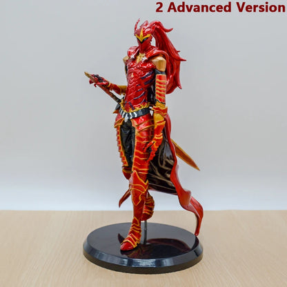 Figura d'azione Igris, il Comandante Rosso Sangue, dalla collezione Solo Leveling, con dettagli realistici e pose dinamiche.