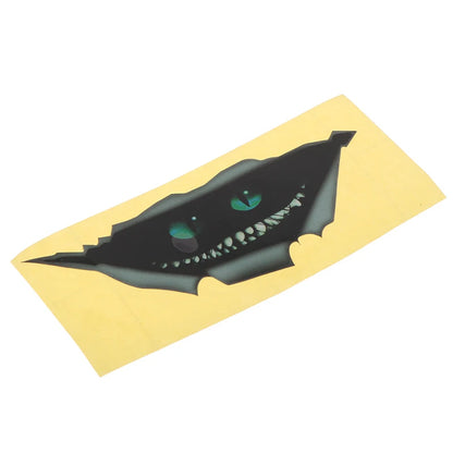 Adesivo decorativo di gatto Cheshire in stile metal rotto, adesivo divertente per auto e finestra, 3D in stile animale selvaggio.