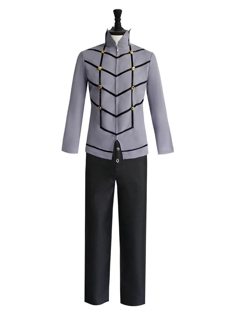 Costume cosplay completo di Joker Persona 5, cappotto nero, parrucca, maschera, guanti e accessori per cosplay di Otaku Family.