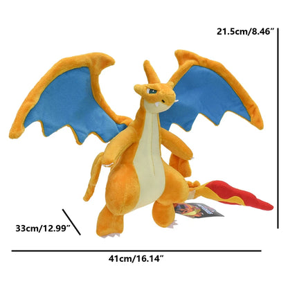 Peluche Evolution Mega Charizard Y di 20cm, morbido e colorato, peluche di Pokémon Dragon, perfetto regalo per bambini e collezionisti.