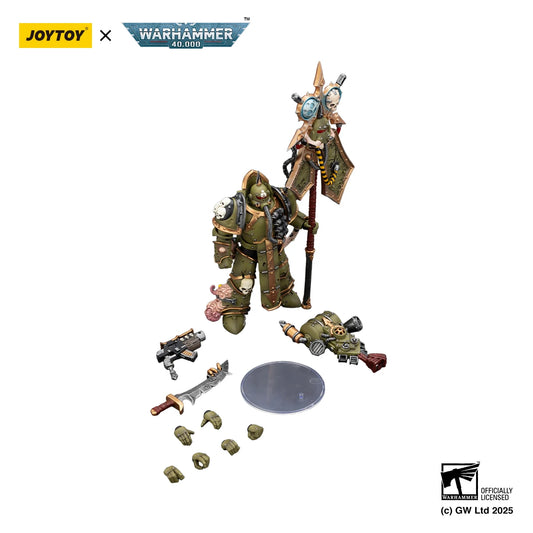 Figura d'azione Warhammer 40K Death Guard Blightlord Terminator Plague Marine con vessillo, marca Otaku Family Store Online