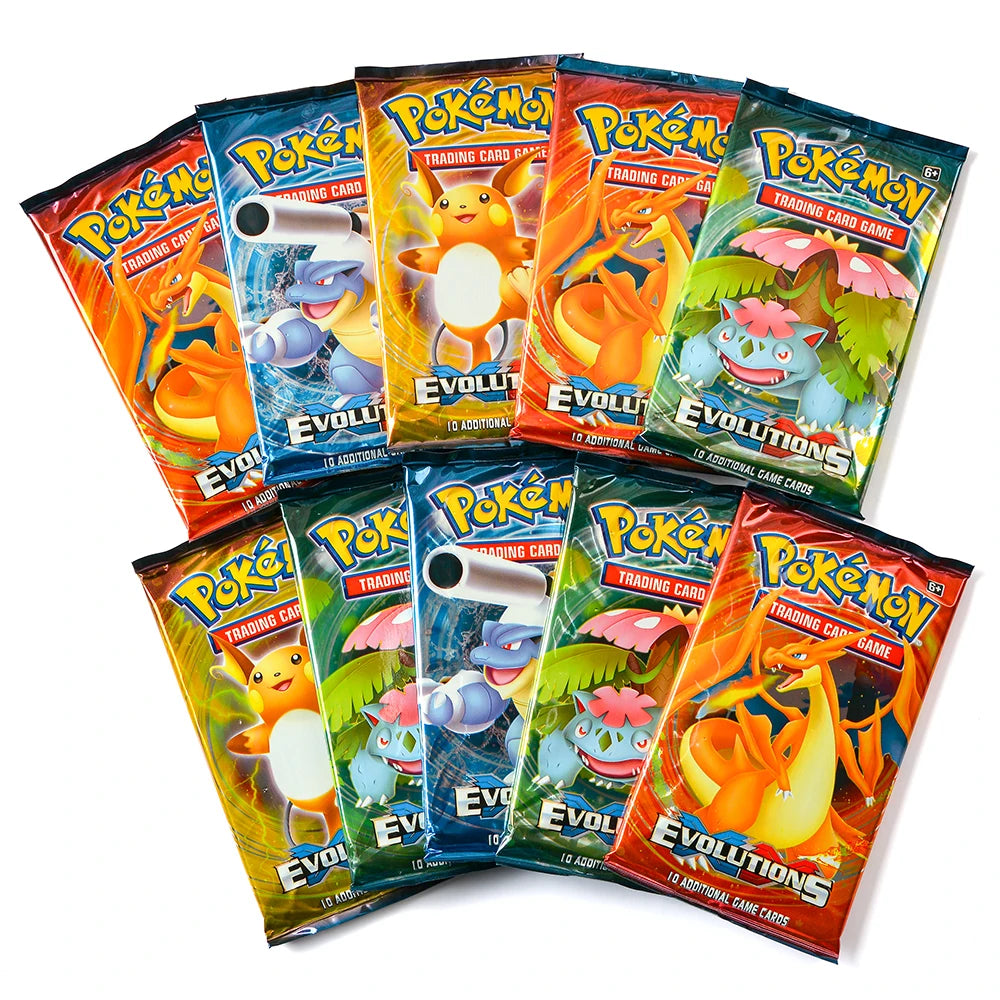 Box di 36 bustine di carte Pokémon TCG: Evolutions, con oltre 360 carte da collezione e gioco, marchio Otaku Family Store Online.
