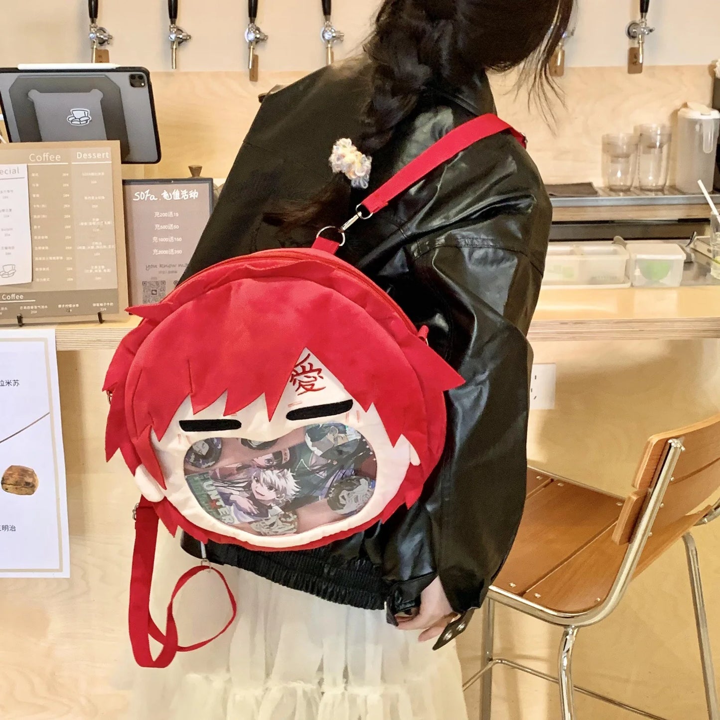 Zaino gadget Naruto Sasuke e Gaara di Otaku Family Store Online, design anime con personaggi iconici, perfetto per appassionati.