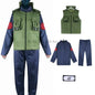 Costume cosplay Hatake Kakashi con dettagli realistici, personaggio di Naruto, ideale per cosplay e eventi anime.