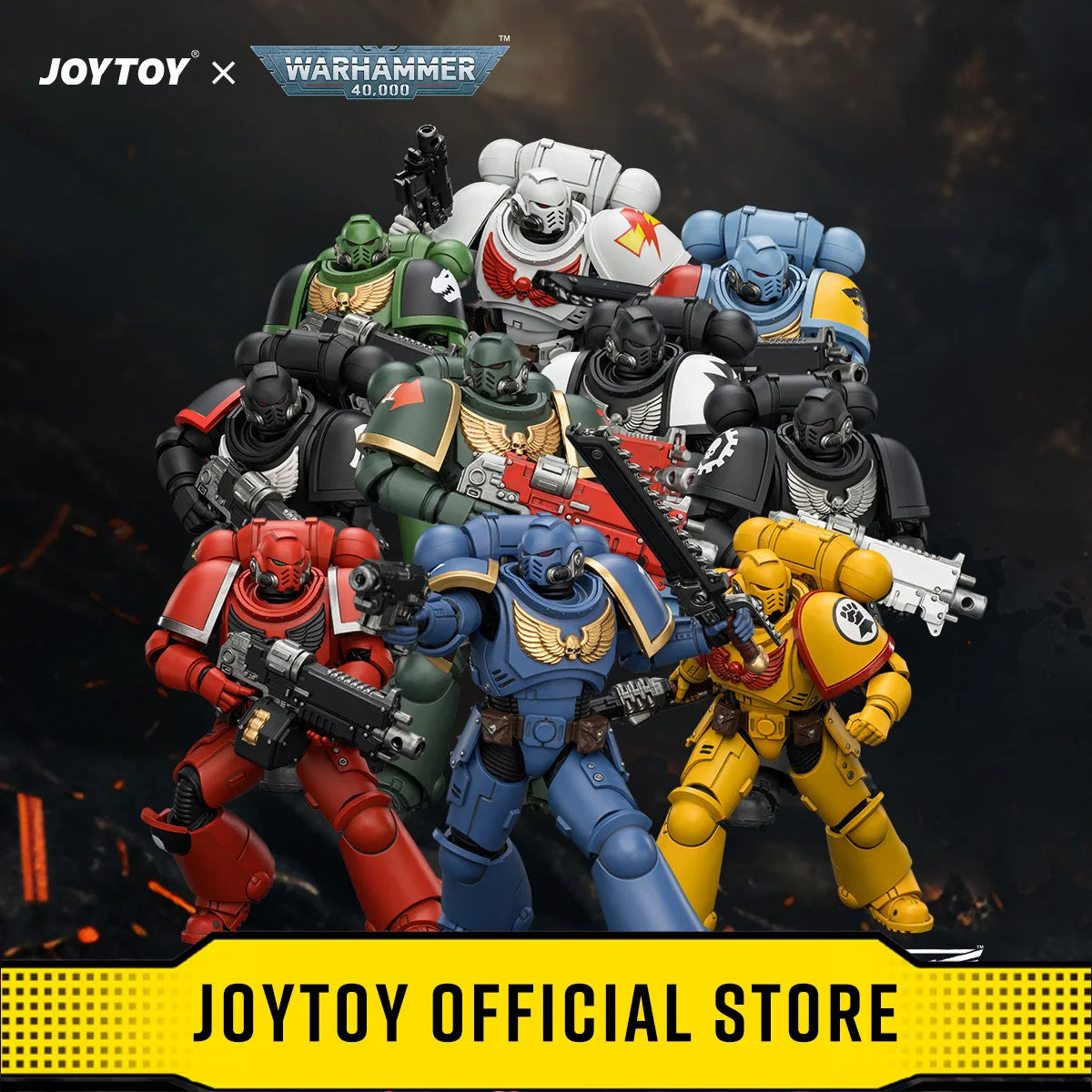 Action figure Ultramarines Intercessor Warhammer 40,000 1/18 con fucile a impulsi, pistola e catena.