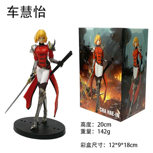 Action figure di Cha Hae-in della collezione Solo Leveling, dettagliata e posata, di alta qualità, prodotto da Otaku Family Store Online.