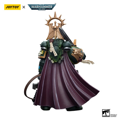 Figura d'azione Warhammer 40k Dark Angels Master Lazarus con pugno energetico, altezza circa 12cm, marca Otaku Family Store.