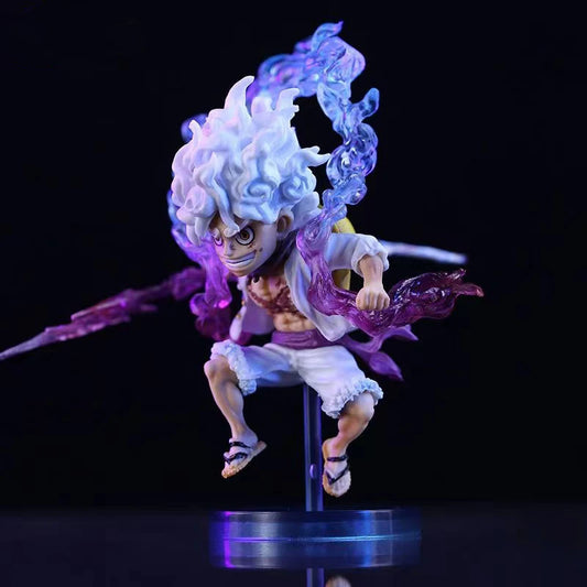 Action figure di Luffy Gear 5 Sun God Nika di One Piece, statua in PVC di 10cm, collezione anime e giocattoli per bambini