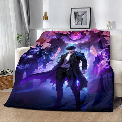 Lenzuola Solo Leveling con stampa 3D di mani eleganti, in flanella calda e morbida, gadget Otaku Family Store Online.
