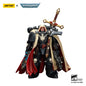 Action figure Warhammer 40K Abaddon the Despoiler e Death Guard in armatura Primus, set da 3 pezzi, dettagli realistici e dinamici.