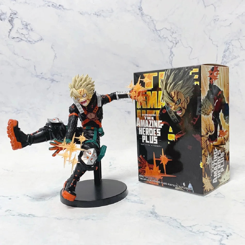 Figura d'azione Bakugou Katsuki di My Hero Academia, modello in PVC di 22cm, decorativa e da collezione, perfetta come regalo natalizio.